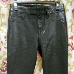 LEVEL 99 ANTHROPOLOGIE BLACK COATED SKINNY JEANS Size 29/8